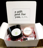 Candle, soap, and roller bottle Gift box